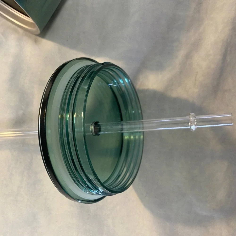Starbucks 2021 Metallic Sage Green Textured Stainless Steel Cold Cup 24oz